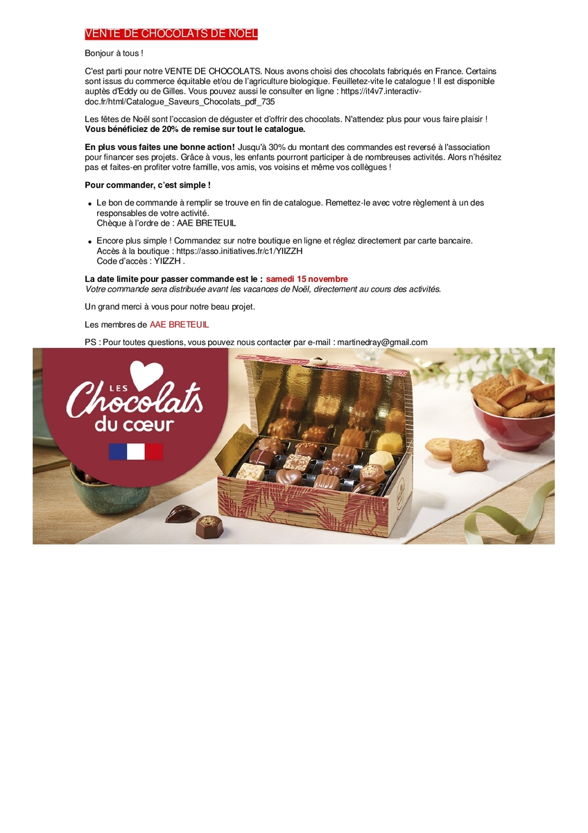 Opération chocolat